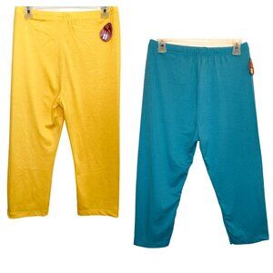 Women's 3/4 Length Leggings Set of 2 Size1X